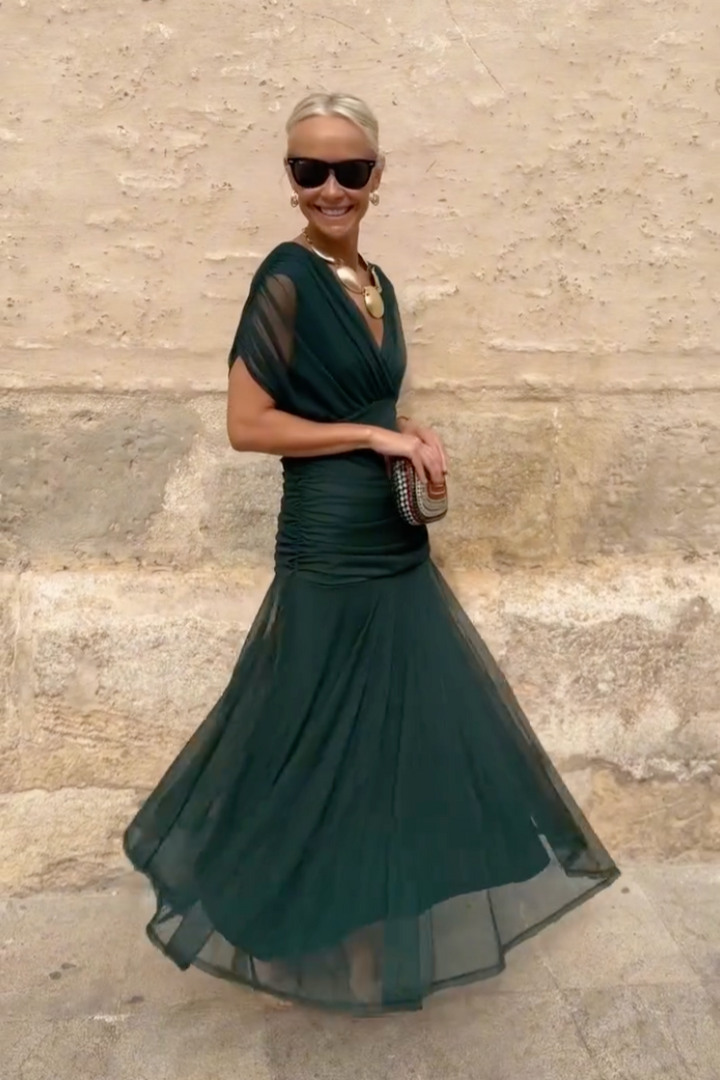 Louise™ Abito Lungo da Cerimonia Raffinato con Scollo a V