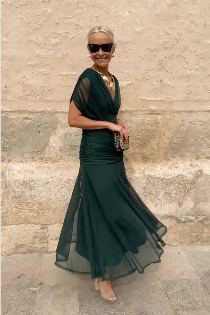 Louise™ Abito Lungo da Cerimonia Raffinato con Scollo a V
