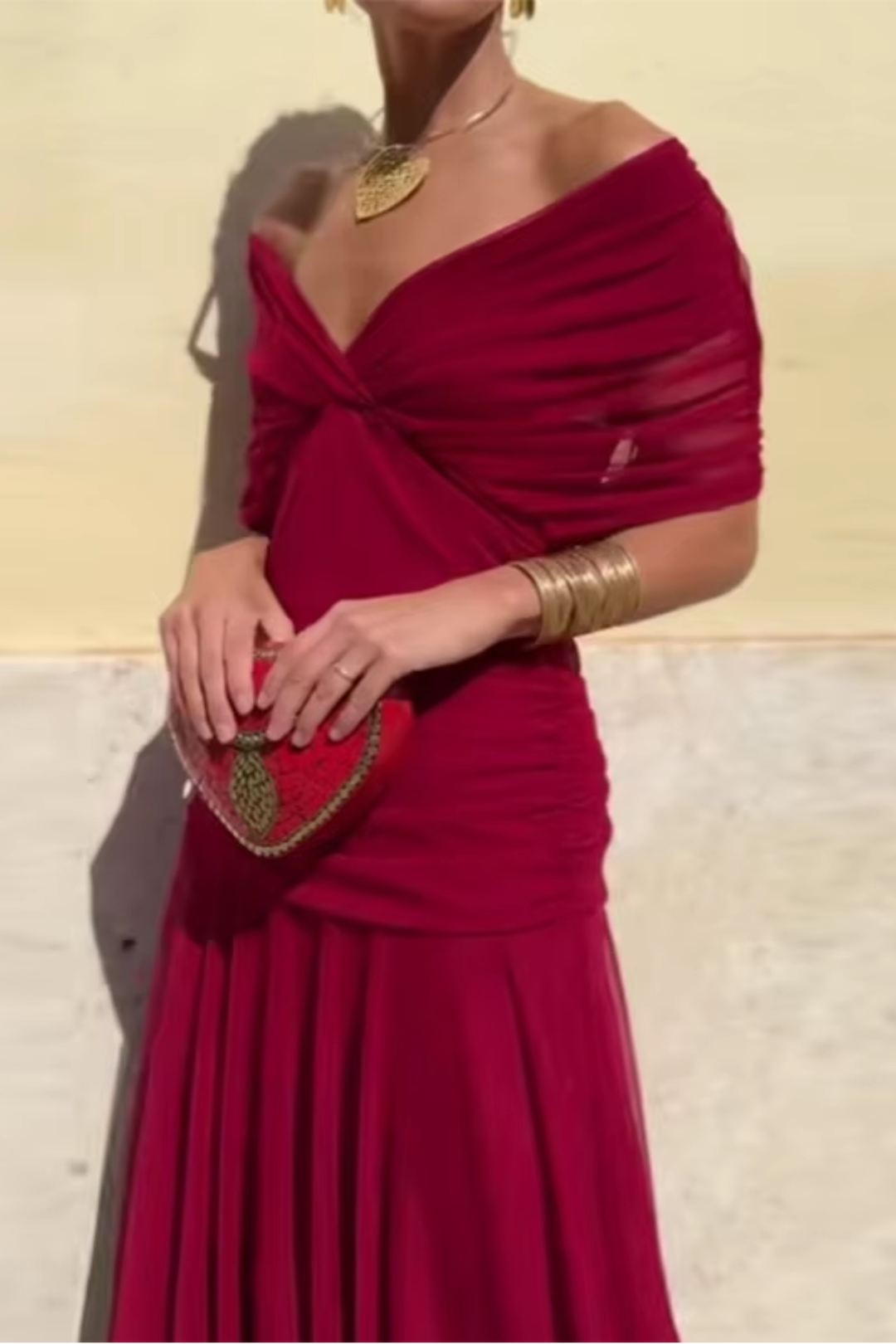 Louise™ Abito Lungo da Cerimonia Raffinato con Scollo a V