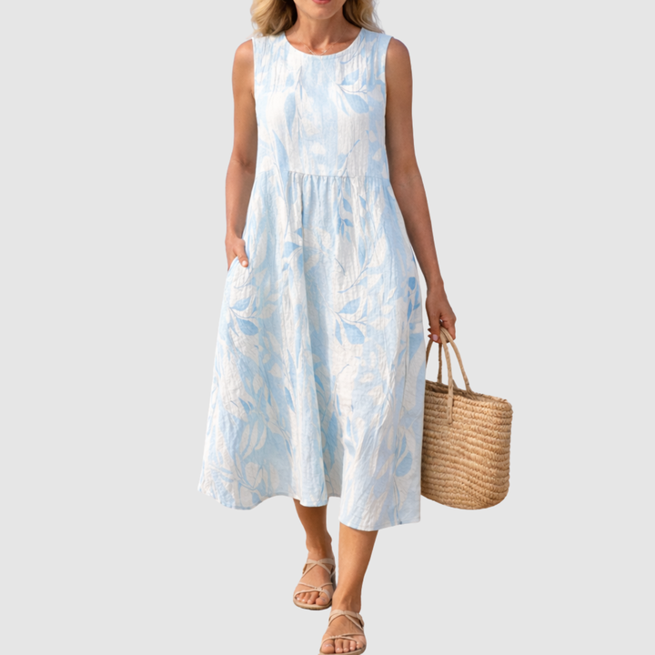 Joy™ | Abito Midi Foglie Eleganza Naturale