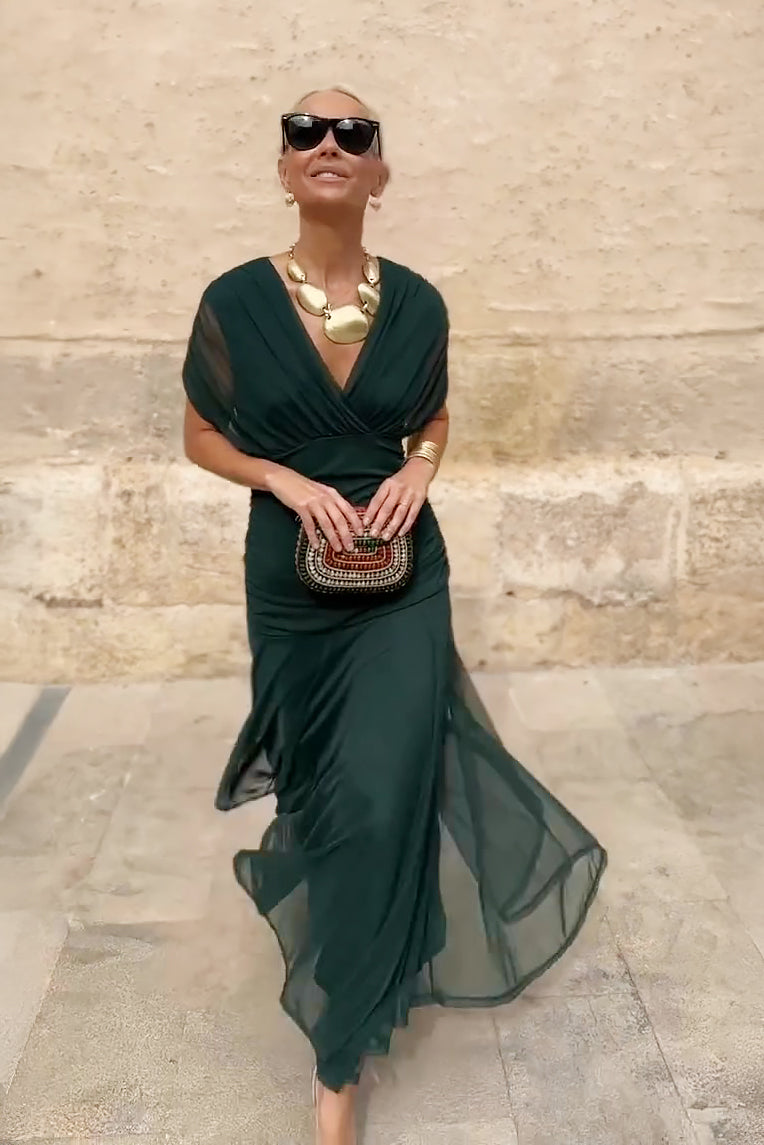 Louise™ Abito Lungo da Cerimonia Raffinato con Scollo a V