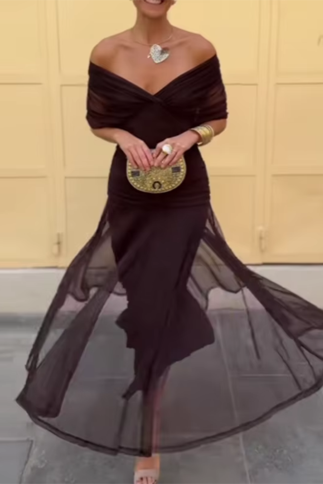 Louise™ Abito Lungo da Cerimonia Raffinato con Scollo a V