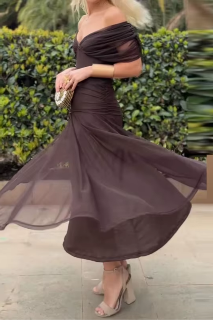 Louise™ Abito Lungo da Cerimonia Raffinato con Scollo a V