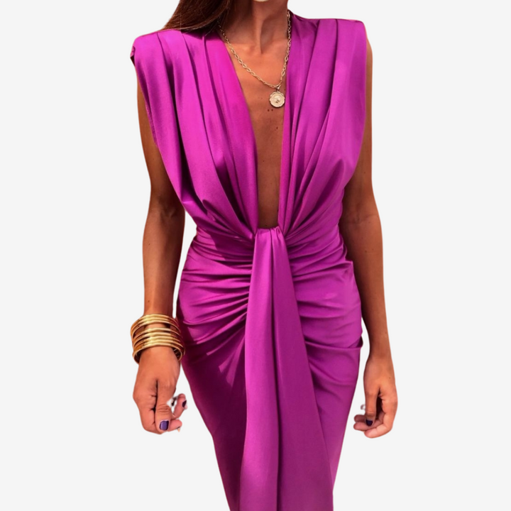 Assia™ Abito midi drappeggiato