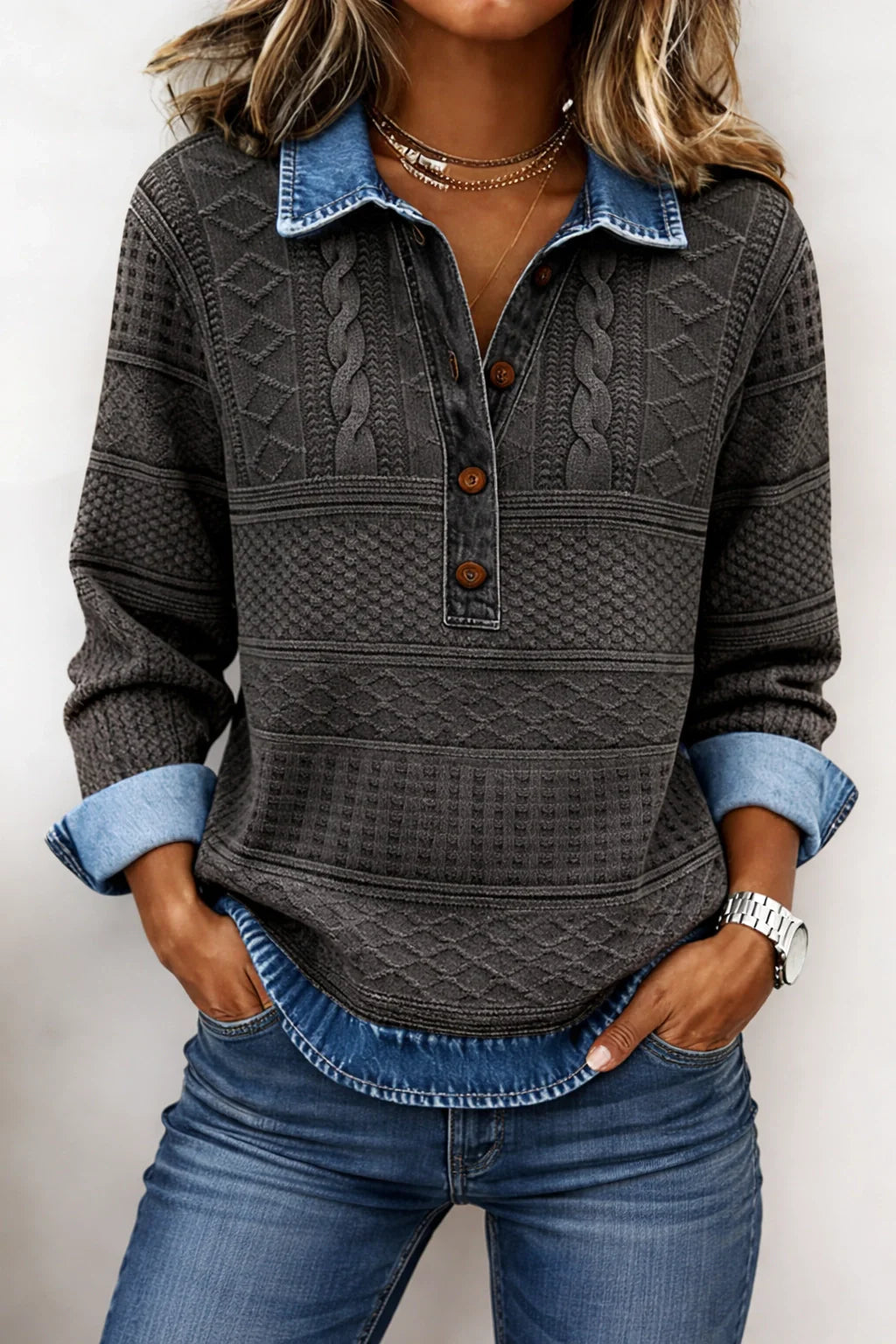 Lorenza™ | Maglia Casual Elegante con Bottoni