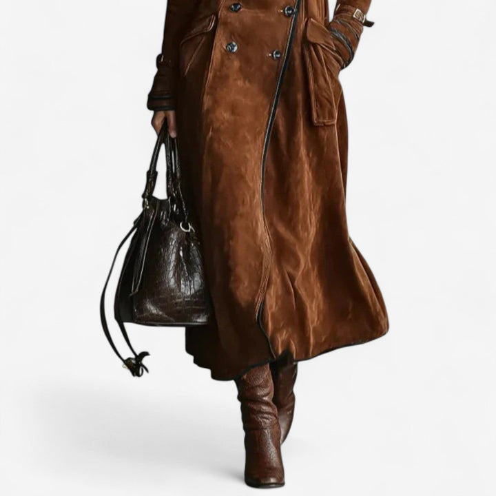 Nathaly™ Trench in pelle scamosciata